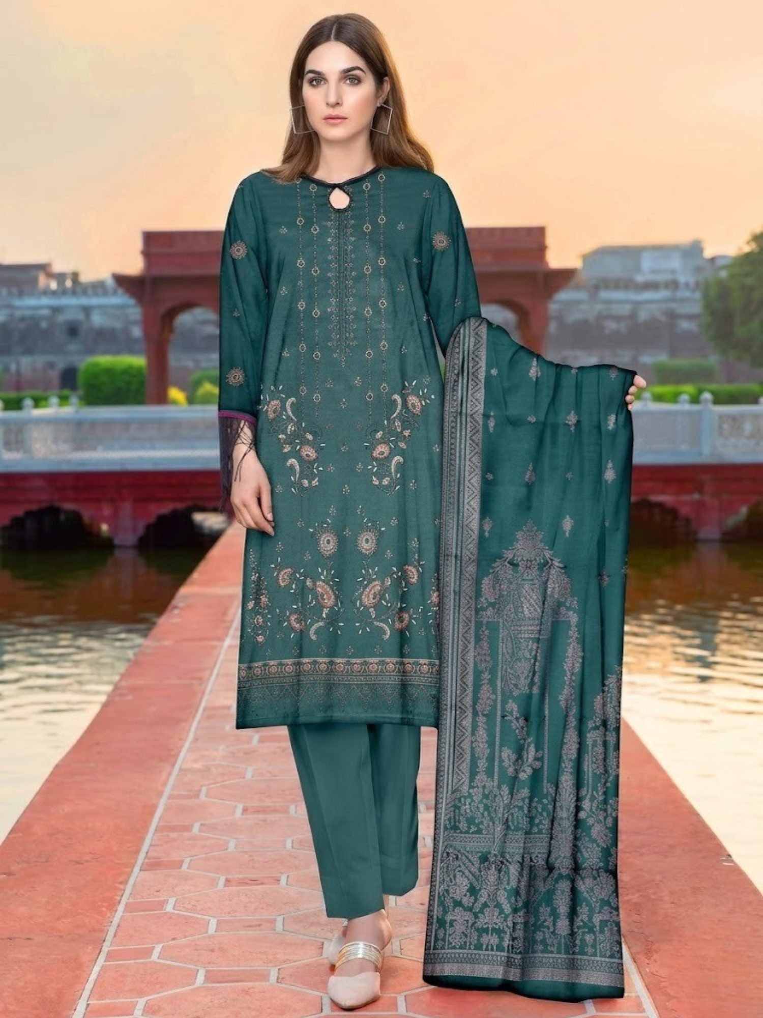 Bin Shaukat Noor Fatima Vol 08 Lawn Embroidered Unstitched 3-Piece Suit