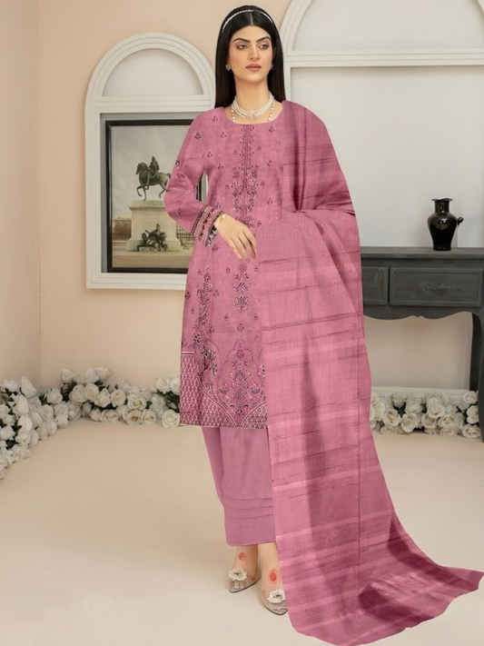 Bin Shaukat Noor e Chashm Vol 04 Lawn Embroidered Unstitched 3-Piece Suit-NRC-D04
