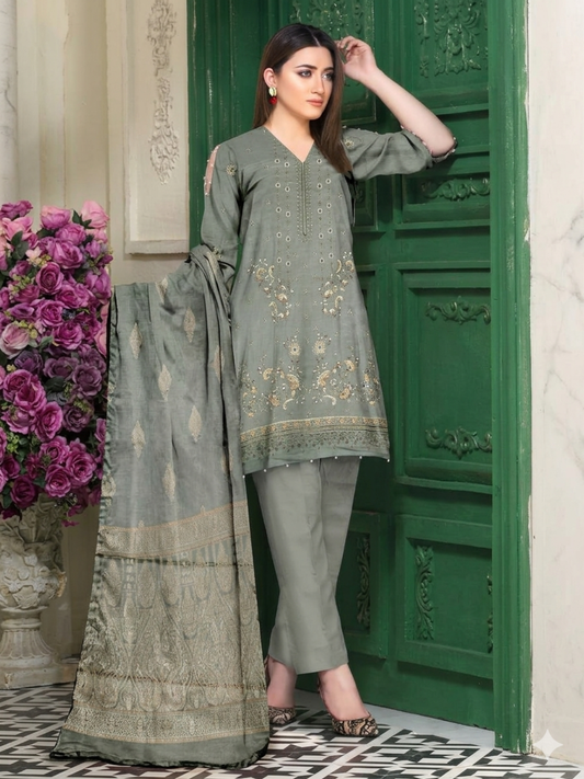Bin Shaukat Noor Fatima Vol 08 Lawn Embroidered Unstitched 3-Piece Suit