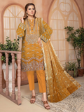 Orange-Bin Shaukat Lawn Embroidered Unstitched 3-Piece Suit-04