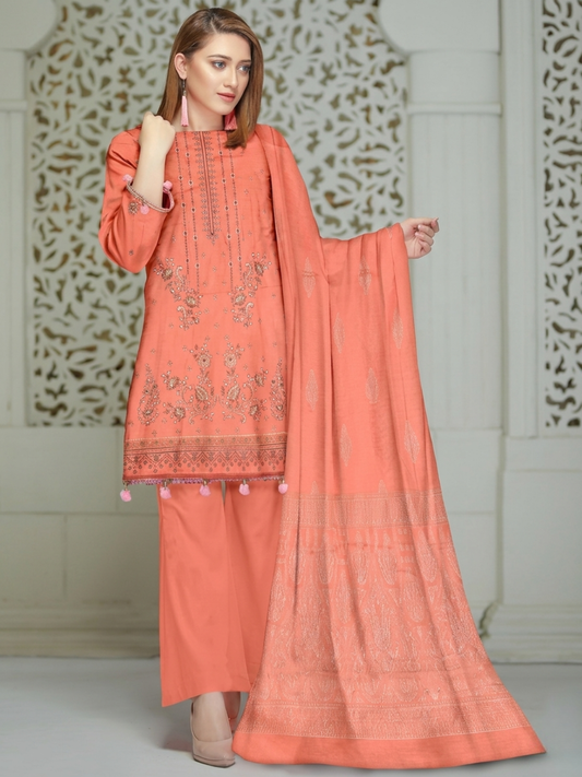 Orange-Bin Shaukat Noor Fatima Vol 08 Lawn Embroidered Unstitched 3-Piece Suit