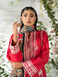 Red Rabazka Lawn Embroidered Unstitched 3-Piece Suit-WUS-DELW-3P-S26-02