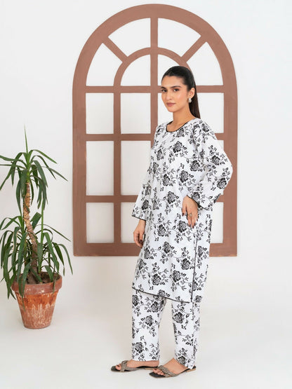 Stylish Collection Enchant Pret Linen Co-Ord Set-Rose White