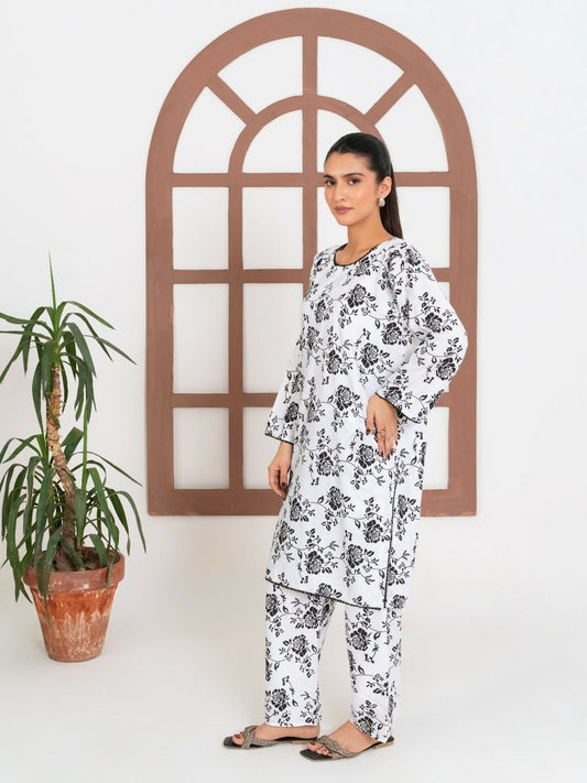Stylish Collection Enchant Pret Linen Co-Ord Set-Rose White