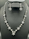 H&A Jewellery One Carat Silver Rhodium Plated Jewellery Set