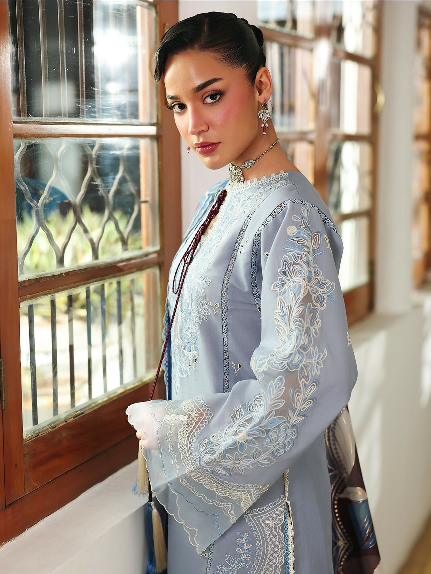 Binilyas Lumina Summer Lawn Embroidered Unstitched 3-Piece Suit-L72-A