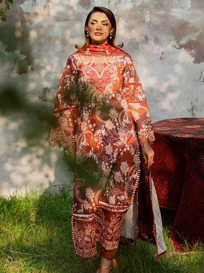 Parishay Rang e Sarma Khaddar Embroidered Unstitched 3-Piece Suit-SAR-02