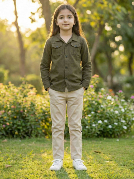 Velvour Imported Popcorn Full Sleeves Shirt-VWT40-CS