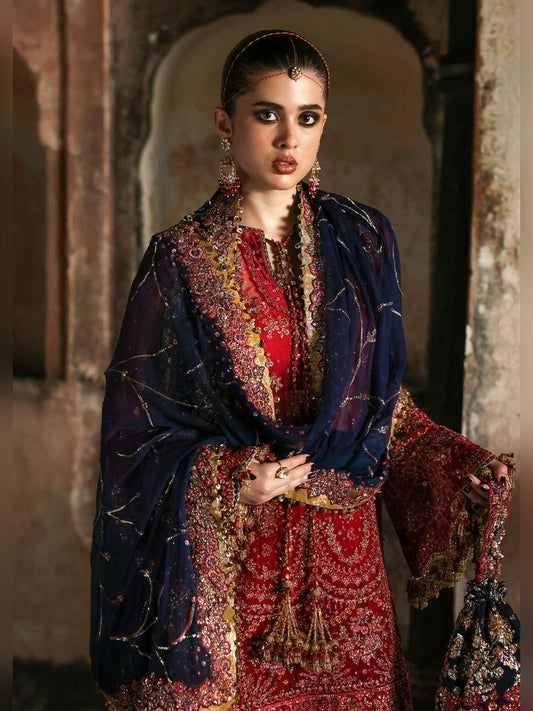 Hussain Rehar Massarat Festive Unstitched'25 Chiffon 3-Piece Suit-Shahrbano