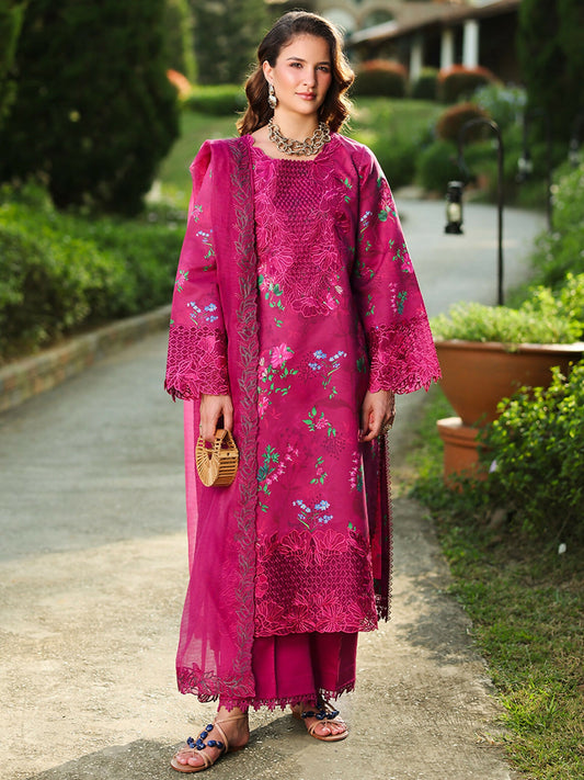Rang Rasiya Florence Summer Edit'26 Lawn Embroidered Unstitched 3-Piece Suit-Mahra