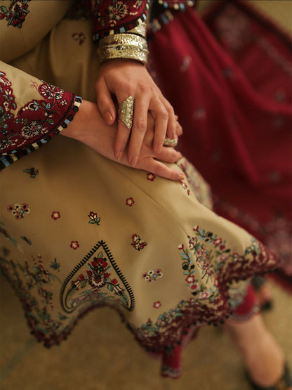 Binilyas Heritage Dore Summer'26 Lawn Embroidered Unstitched 3-Piece Suit-175-A