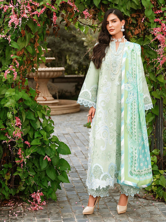 Mushq A Moi Luxury Lawn Embroidered Unstitched 3-Piece Suit-Love Escape
