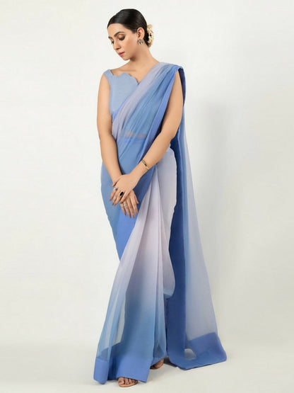 Imran Aftab Chiffon Printed Stitched Saree-IASC 16