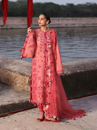 Hussain Rehar Karandi'25 Embroidered Unstitched 3-Piece Suit-Amani