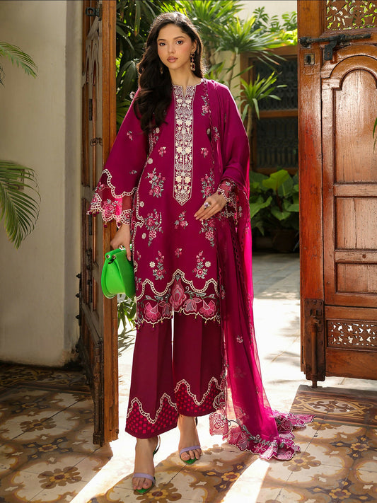 Mahnur Shanaya Vol 2 Lawn Embroidered Unstitched 3-Piece Suit-SH-02