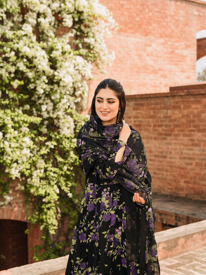 Panache Apparel Daily Essentials RTW Linen Printed Stitched Suit-Shabnam