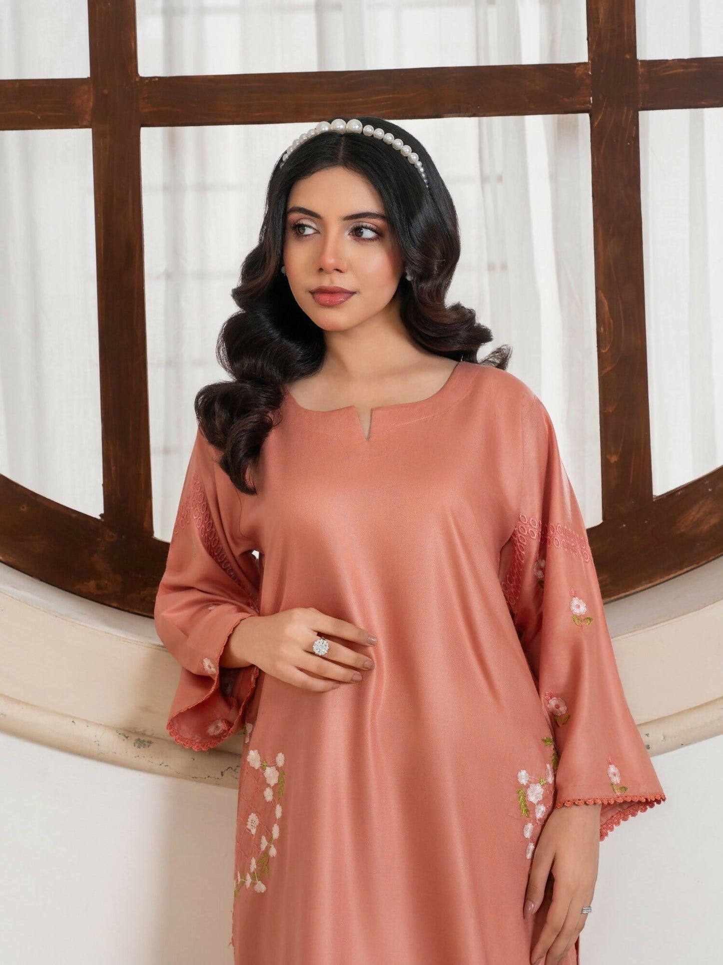 Stylish Collection Amaya Pret Linen Embroidered Stitched 2-Piece Suit-Zaibunisa