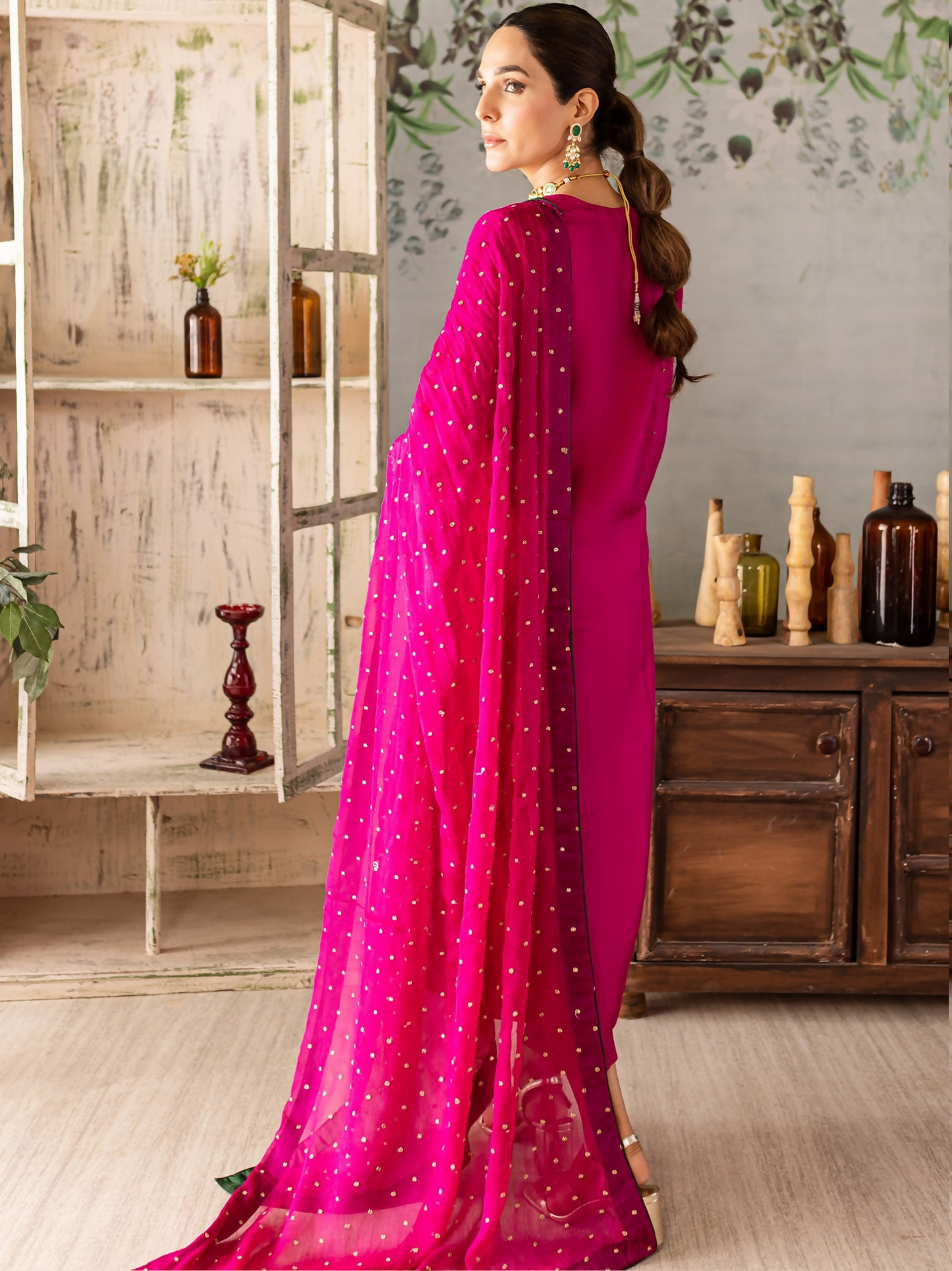 Allure By IH Raw Silk Embellished Stitched 3-Piece Suit-Tanya