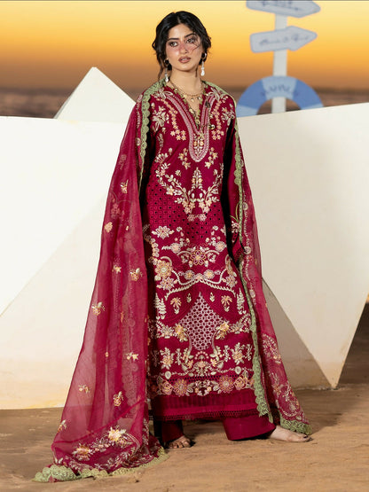 Mahnur Sirene Luxury Lawn'26 Embroidered Unstitched 3-Piece Suit-S-09