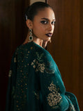 Hussain Rehar Basic Not Basic V Raw Silk Embellished Stitched 3-Piece Suit-Verdure