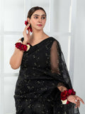 Imran Aftab Lux Winter Wedding Organza Embroidered Unstitched Saree-IASC-25