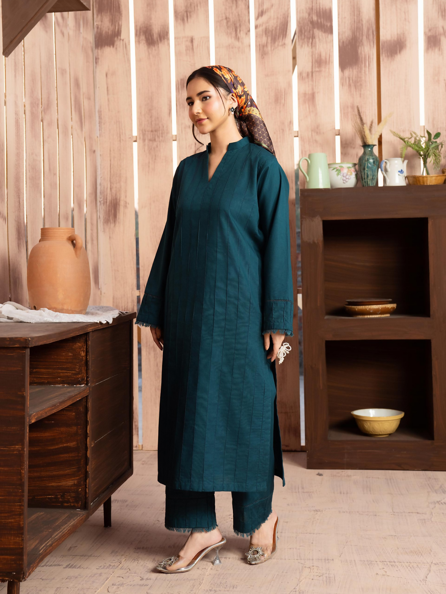 Panache Apparel Winter Core Khaddar Stitched Suit-Glace