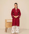 Stylish Collection Whisper Pret Linen Embroidered Stitched 2-Piece Suit-Claret