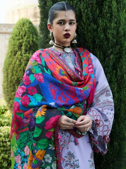 Hussain Rehar Nirmal SS'25 Lawn Embroidered Unstitched 3-Piece Suit-Inaya