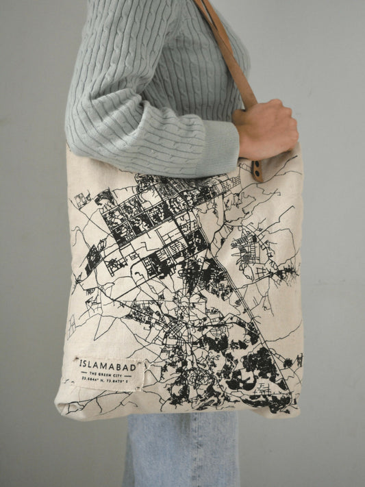 MappedPK Islamabad Mapped Tote Bag
