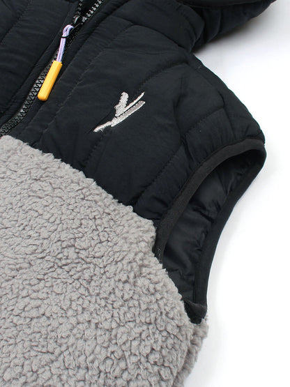 Velvour Sleeveless Hooded Fur Jacket-VJ42-A