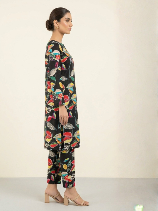 Black Bin Shaukat Lawn Printed Unstitched 2-Piece Suit