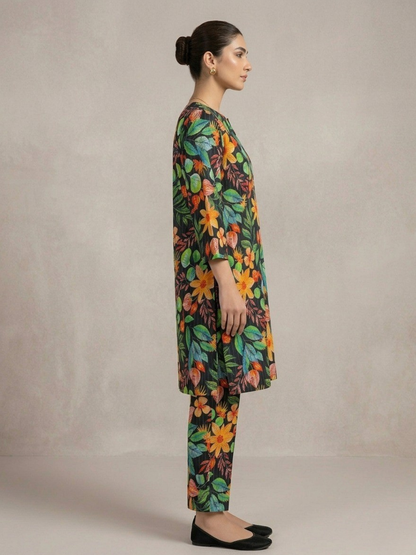 Black Bin Shaukat Lawn Printed Unstitched 2-Piece Suit