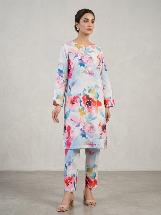 Multi Bin Shaukat Lawn Printed Unstitched 2-Piece Suit