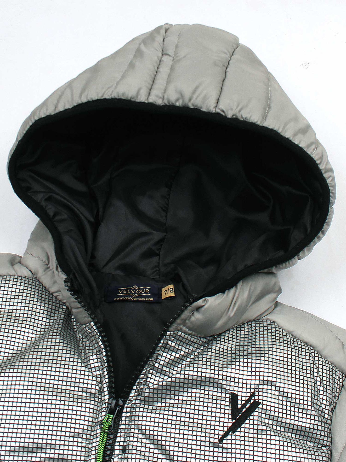 Velvour Full Sleeves Hooded Puffer Jacket-VJ24-A