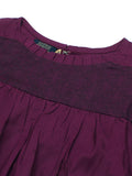 Velvour Girls Cotton Embroidered Stitched Tunic-VG96-B