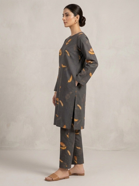 Grey Bin Shaukat Lawn Printed Unstitched 2-Piece Suit