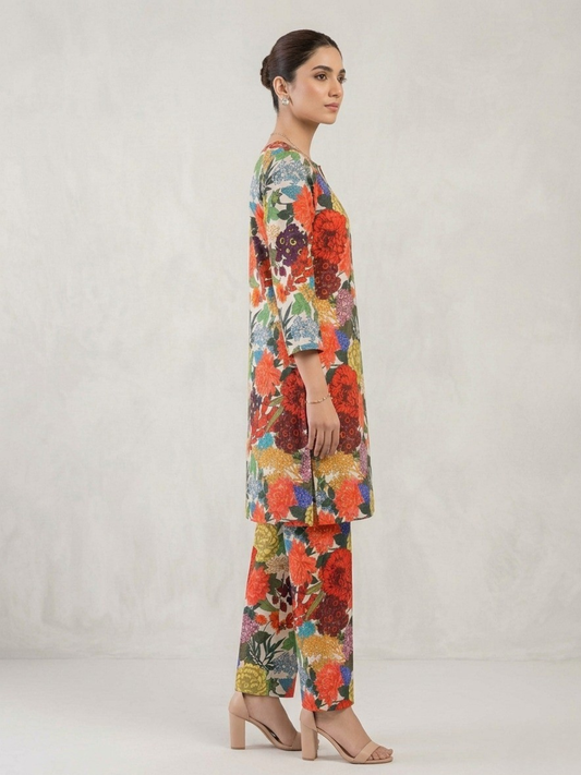 Multi Bin Shaukat Lawn Printed Unstitched 2-Piece Suit