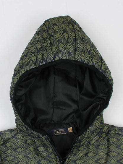Velvour Full Sleeves Hooded Puffer Jacket-VJ52-C