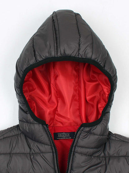 Velvour Full Sleeves Hooded Puffer Jacket-VJ20-E