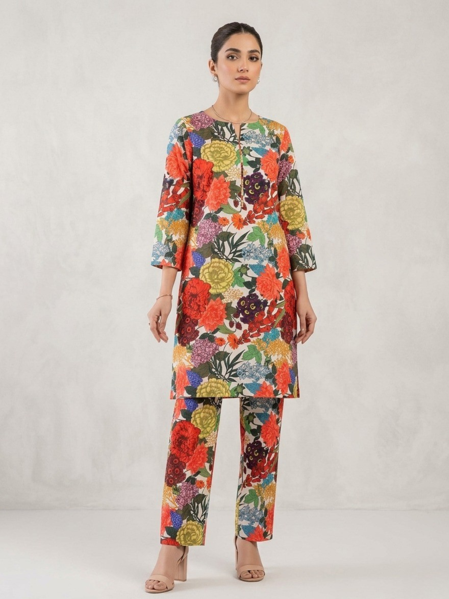 Multi Bin Shaukat Lawn Printed Unstitched 2-Piece Suit