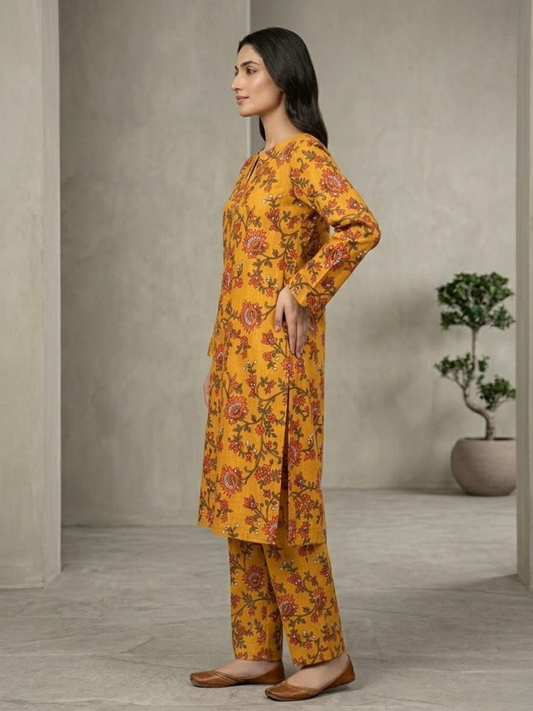 Yellow Bin Shaukat Lawn Printed Unstitched 2-Piece Suit