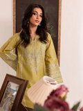 Yellow Ayat Closet Linen Embroidered Stitched 2-Piece Suit-Nabeeha