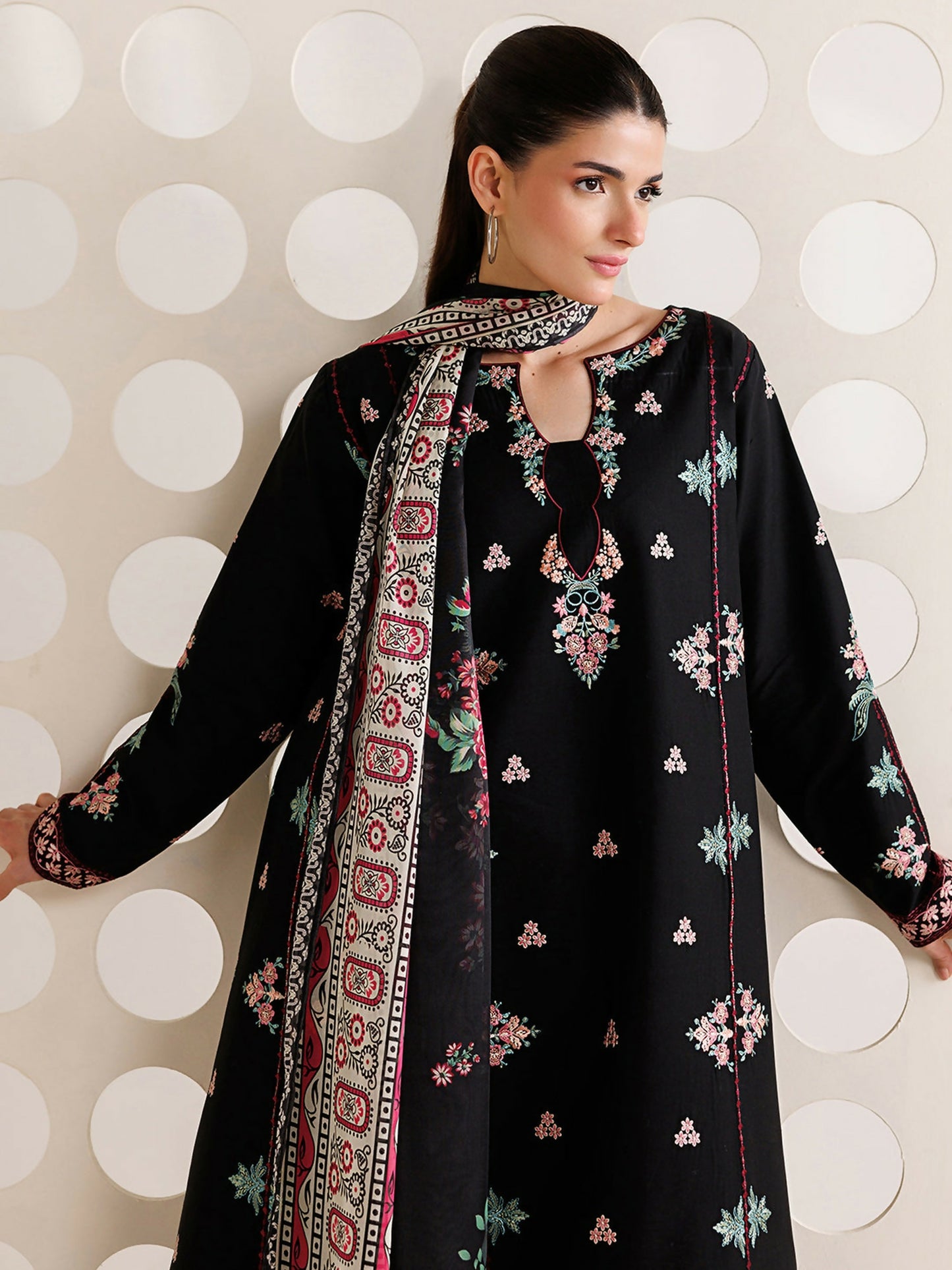 Panache Apparel Mistfall Vol II Cotton Embroidered Stitched Suit-Zyra