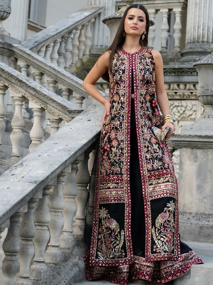 Shiza Hassan Lillian Wedding Formals Organza Embellished Stitched 3-Piece Suit-Talia