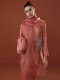 Hussain Rehar Basic Not Basic I Silk Embellished Stitched 3-Piece Suit-Peony