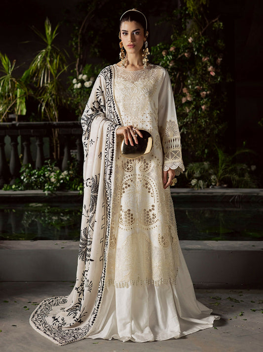 Mahnur Amelia Kotrai Embroidered Unstitched 3-Piece Suit-CK-003