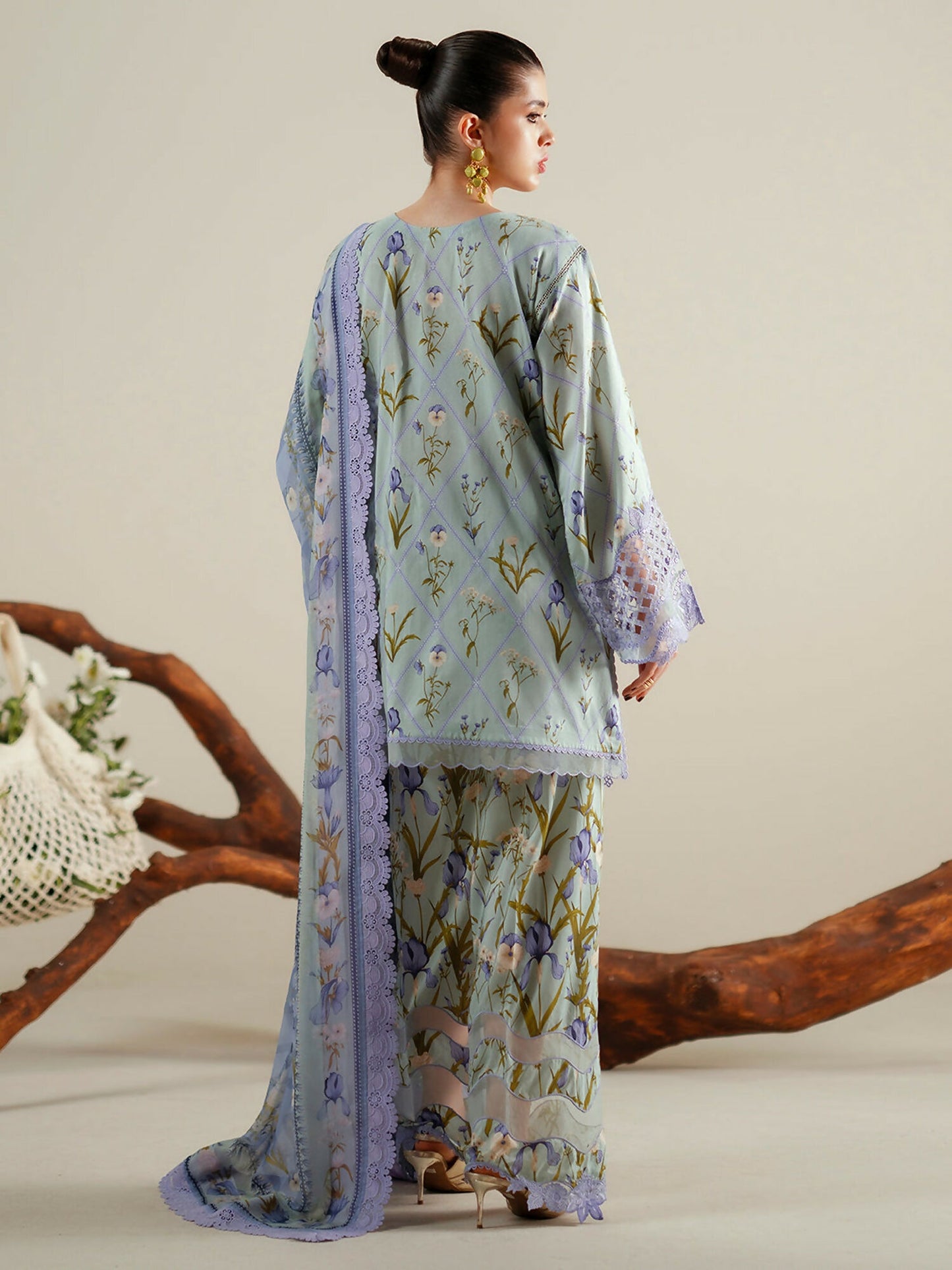Binilyas Eres Bonita Viscose Embroidered Stitched 3-Piece Suit-1103-A