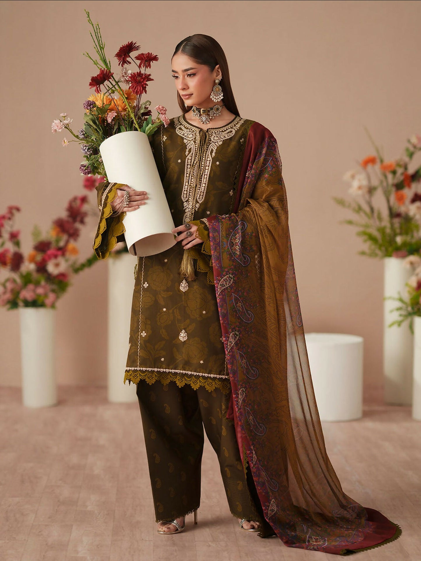 Binilyas Jojo Summer'26 Lawn Embroidered Unstitched 3-Piece Suit-84A