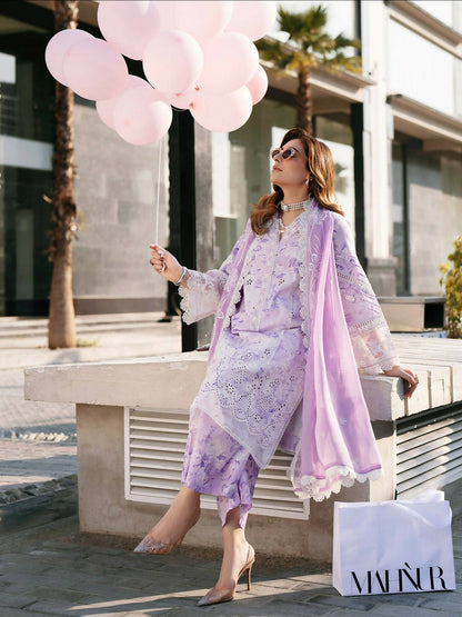 Mahnur Broadway Luxury Lawn'26 Embroidered Unstitched 3-Piece Suit-BW-009
