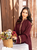 Panache Apparel Winter Core Khaddar Embroidered Stitched Suit-Flake